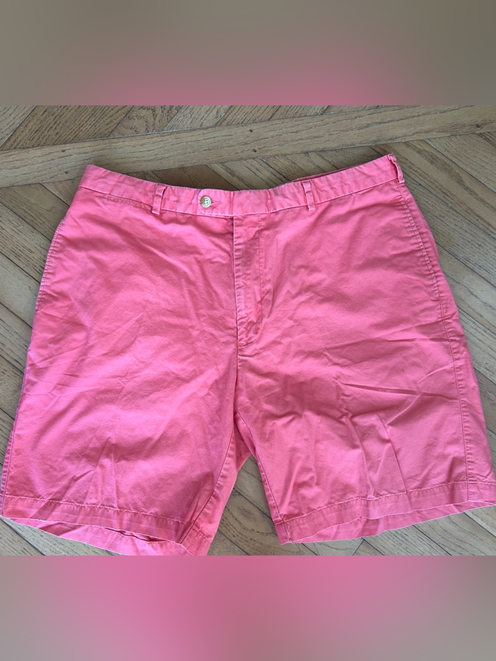 Men’s Peter Millar salmon pink Chino cotton golf shorts 38